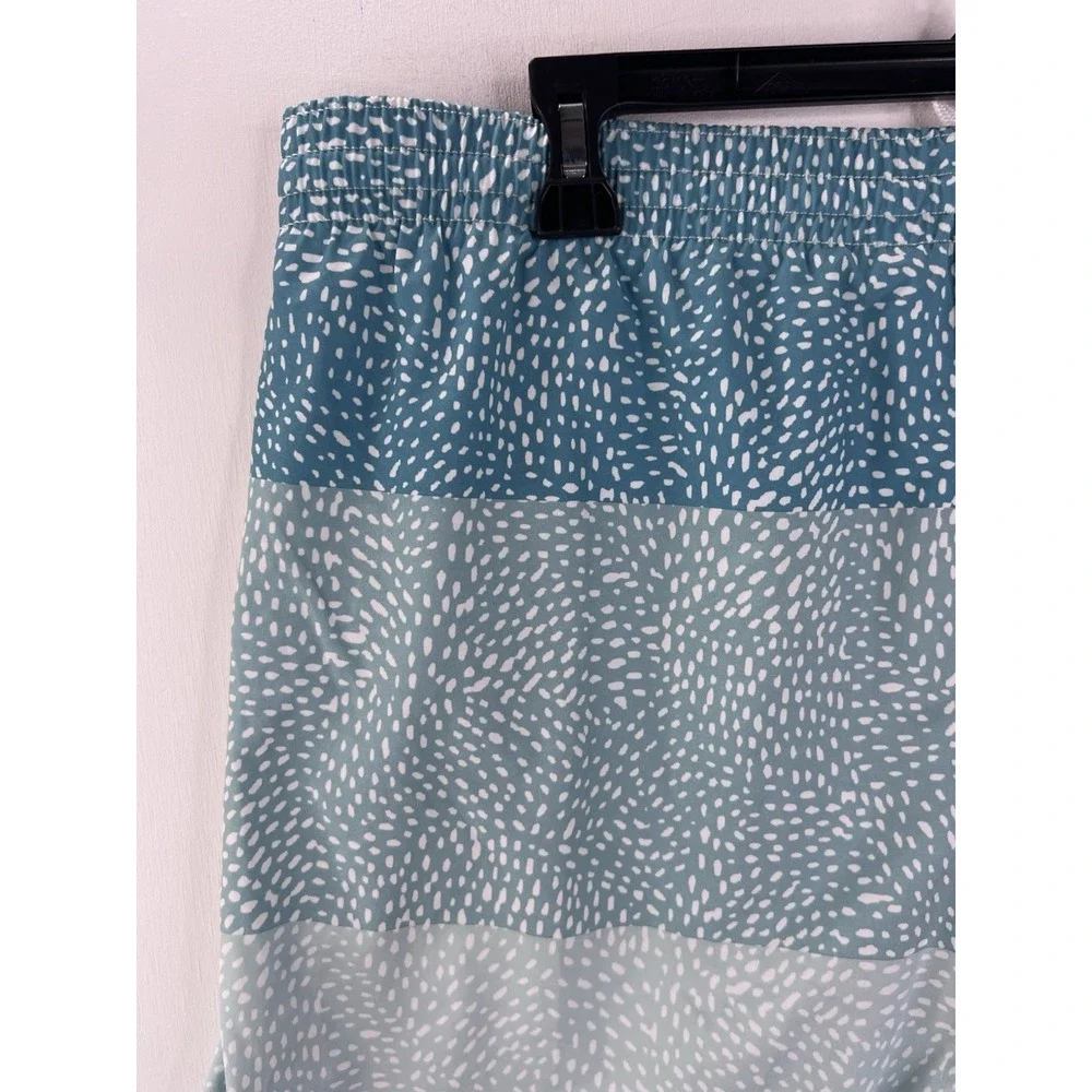 Chubbies Swim Trunks Aqua Geometric Men's 2XL 5.5